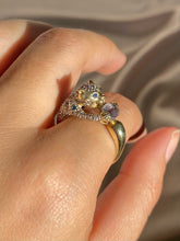 Load image into Gallery viewer, Vintage 9k Tanzanite Pave Sapphire Diamond Jaguar Ring