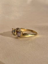 Load image into Gallery viewer, Vintage 9k Tanzanite Pave Sapphire Diamond Jaguar Ring