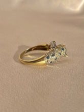 Load image into Gallery viewer, Vintage 9k Tanzanite Pave Sapphire Diamond Jaguar Ring