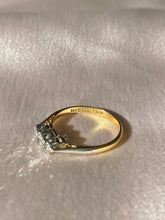 Load image into Gallery viewer, Antique 18k Platinum Trilogy Diamond Art Deco Ring