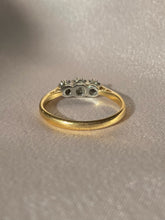Load image into Gallery viewer, Antique 18k Platinum Trilogy Diamond Art Deco Ring