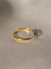 Load image into Gallery viewer, Antique 18k Platinum Trilogy Diamond Art Deco Ring