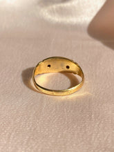 Load image into Gallery viewer, Antique 18k Garnet Trilogy Gypsy Ring 1912