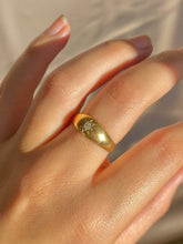 Load image into Gallery viewer, Antique 18k Diamond Solitaire Gypsy Ring 1923