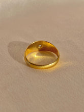 Load image into Gallery viewer, Antique 18k Diamond Solitaire Gypsy Ring 1923