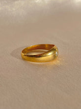 Load image into Gallery viewer, Antique 18k Diamond Solitaire Gypsy Ring 1923