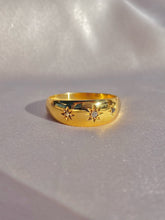 Load image into Gallery viewer, Antique 18k Diamond Trilogy Gypsy Ring 1920