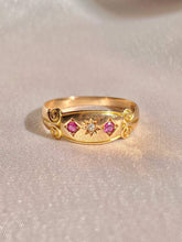 Load image into Gallery viewer, Antique 15k Ruby Diamond Marquise Ring