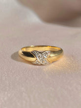 Load image into Gallery viewer, Vintage 9k Diamond X Band 1994