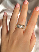 Load image into Gallery viewer, Vintage 14k Diamond Column Ring 1.00 cts