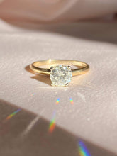 Load image into Gallery viewer, 14k Yellow Gold Platinum Solitaire Diamond Ring 1.02 cts