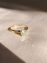 Load image into Gallery viewer, 14k Yellow Gold Platinum Solitaire Diamond Ring 1.02 cts