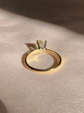 Load image into Gallery viewer, 14k Yellow Gold Platinum Solitaire Diamond Ring 1.02 cts