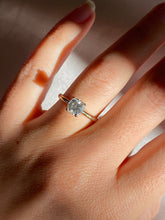 Load image into Gallery viewer, 14k Yellow Gold Platinum Solitaire Diamond Ring 1.02 cts