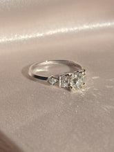 Load image into Gallery viewer, Antique Platinum Art Deco Old Mine Cut Diamond Ring