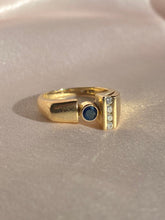 Load image into Gallery viewer, Vintage 14k Spinel Diamond Geometric Ring