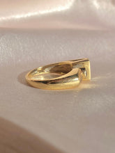 Load image into Gallery viewer, Vintage 14k Spinel Diamond Geometric Ring