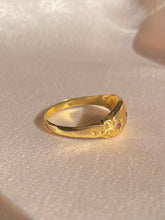Load image into Gallery viewer, Antique 18k Garnet Trilogy Gypsy Ring 1912