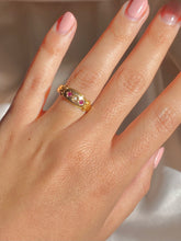 Load image into Gallery viewer, Antique 15k Ruby Diamond Marquise Ring