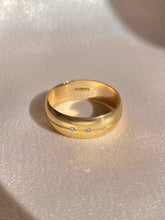 Load image into Gallery viewer, Vintage 9k Diamond Wide Band 1984
