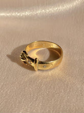 Load image into Gallery viewer, Vintage 9k Diamond Belt Buckle Band 1972
