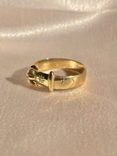 Load image into Gallery viewer, Vintage 9k Diamond Belt Buckle Band 1972