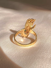 Load image into Gallery viewer, Vintage 9k Turquoise Ruby Diamond Mano Ring 1972