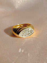 Load image into Gallery viewer, Vintage 18k East West Diamond Cluster Designer Ring by J Rossi