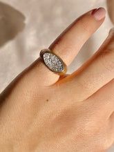 Load image into Gallery viewer, Vintage 18k East West Diamond Cluster Designer Ring by J Rossi