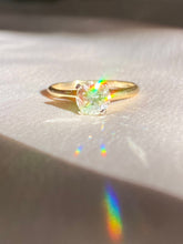 Load image into Gallery viewer, 14k Yellow Gold Platinum Solitaire Diamond Ring 1.02 cts