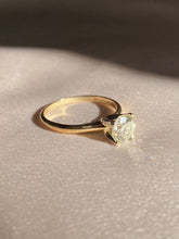 Load image into Gallery viewer, 14k Yellow Gold Platinum Solitaire Diamond Ring 1.02 cts