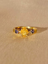 Load image into Gallery viewer, Vintage 9k Citrine Tanzanite Ring