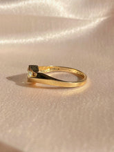 Load image into Gallery viewer, Vintage 10k Asscher Aquamarine Diamond Ring