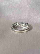 Load image into Gallery viewer, Vintage 9k White Gold Diamond Braided Band