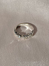 Load image into Gallery viewer, Vintage 9k White Gold Diamond Braided Band