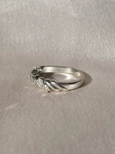 Load image into Gallery viewer, Vintage 9k White Gold Diamond Braided Band