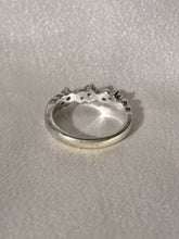 Load image into Gallery viewer, Vintage 9k White Gold Diamond Braided Band