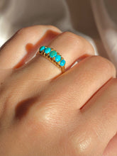 Load image into Gallery viewer, Antique 18k Turquoise Boat Ring 1899