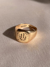 Load image into Gallery viewer, Antique 9k Rose Gold Asian Script Signet Ring 1920s