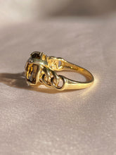 Load image into Gallery viewer, Vintage 9k Smokey Quartz Diamond Checker Ring