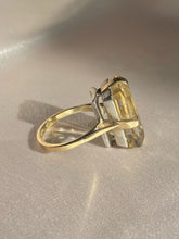 Load image into Gallery viewer, Vintage 9k Pale Citrine Cocktail Ring 1984