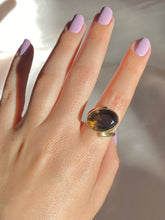 Load image into Gallery viewer, Vintage 9k Avant Garde Smokey Quartz Cocktail Ring