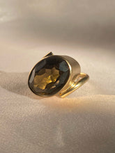 Load image into Gallery viewer, Vintage 9k Avant Garde Smokey Quartz Cocktail Ring