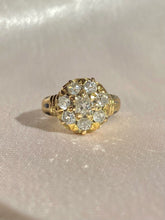 Load image into Gallery viewer, Antique 14k Diamond Old Mine Cut Cluster Ring