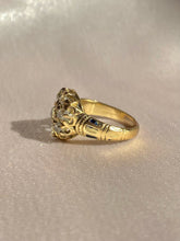 Load image into Gallery viewer, Antique 14k Diamond Old Mine Cut Cluster Ring