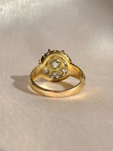 Load image into Gallery viewer, Antique 14k Diamond Old Mine Cut Cluster Ring