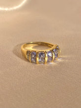 Load image into Gallery viewer, Vintage 9k Tanzanite Diamond Channel Bombe Ring
