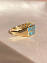 Load image into Gallery viewer, Vintage 14k Topaz Princess Cut Channel Ring