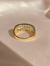 Load image into Gallery viewer, Vintage 14k Topaz Princess Cut Channel Ring