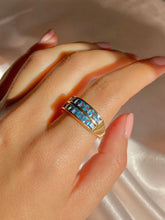 Load image into Gallery viewer, Vintage 14k Topaz Princess Cut Channel Ring